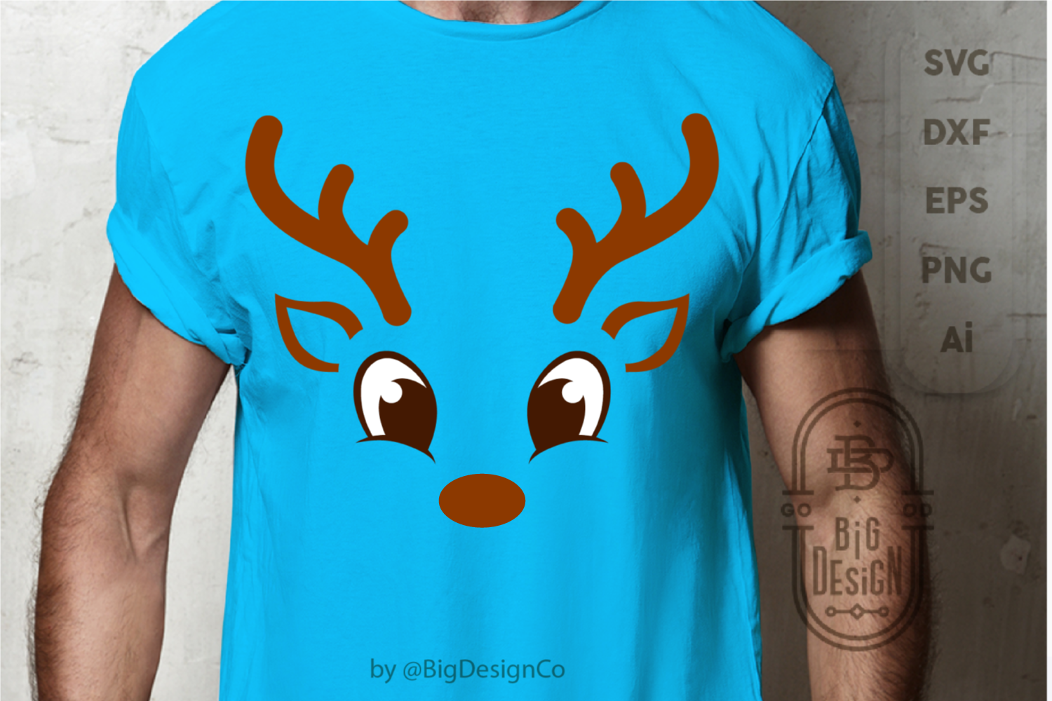 Download Christmas Svg Cute Reindeer Svg Boy Reindeer Face Svg Design Shopy
