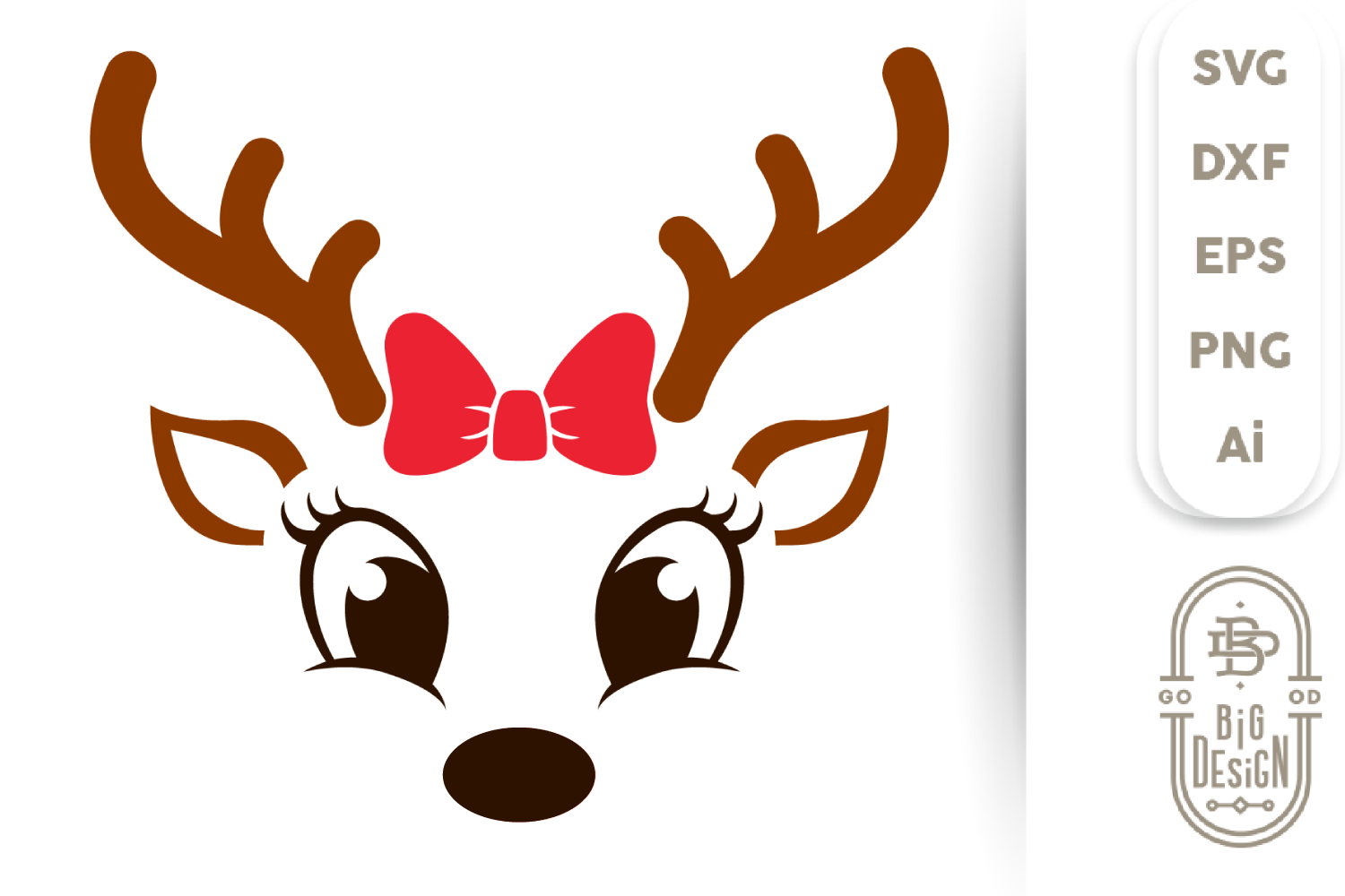 Download Christmas Svg Cute Reindeers Svg Boy Girl Reindeer Face Design Shopy