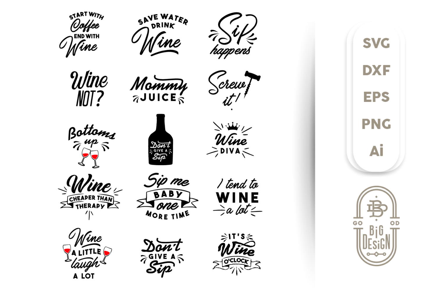 Download Wine SVG - A Wine Bundle Svg for Wine Lovers - Design Shopy