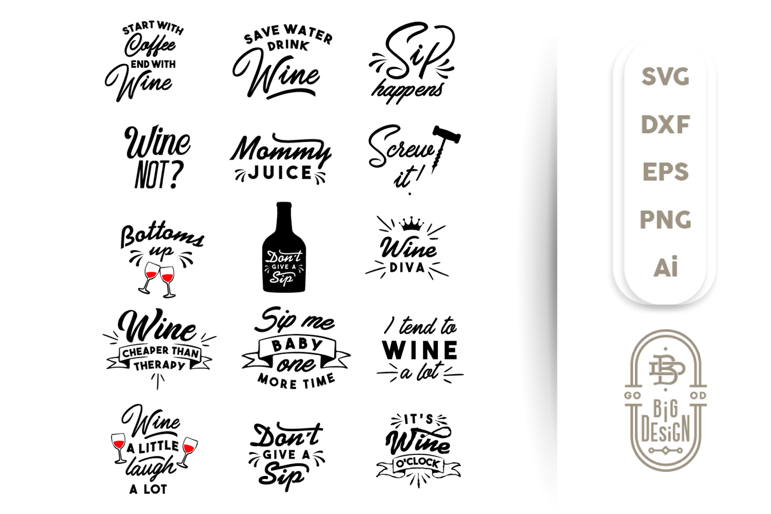 Download Wine Svg A Wine Bundle Svg For Wine Lovers Design Shopy