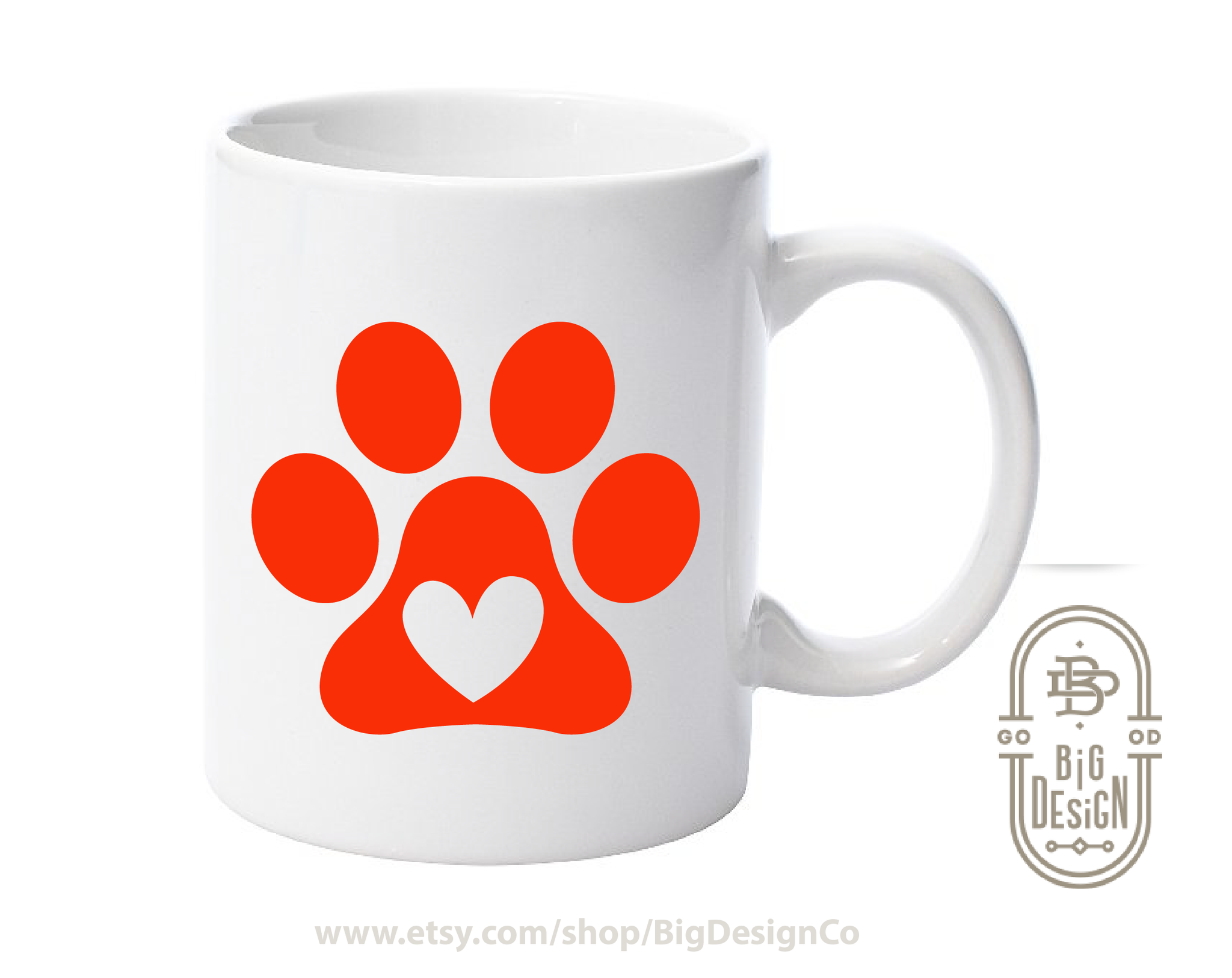 Download Dog Paw Hart Svg Cut File Paw Print With Heart Svg Pet Paw Dog Paw Design Shopy SVG, PNG, EPS, DXF File