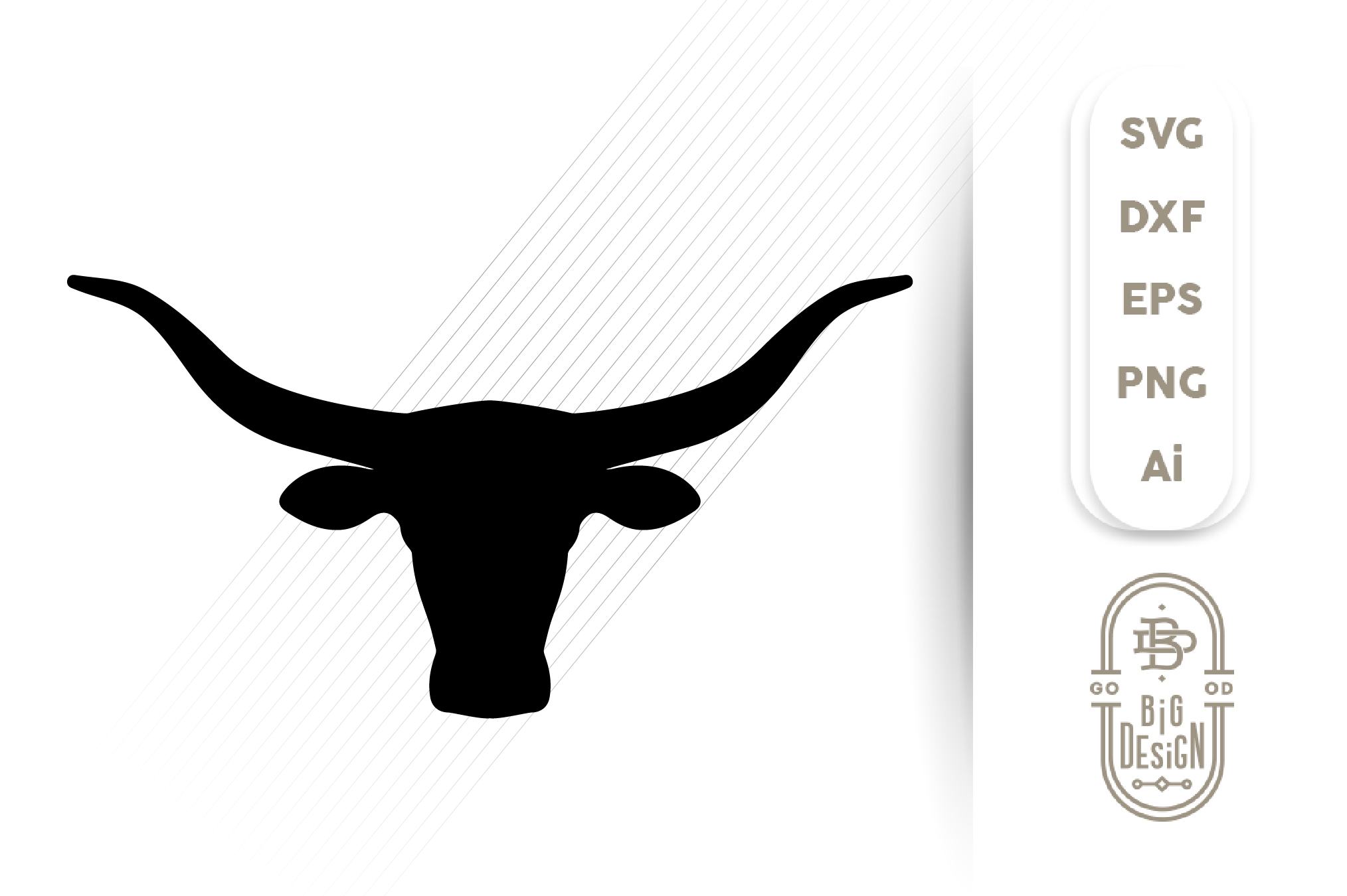 Download Texas Longhorn Svg File Bull Head Silhouette Svg Design Shopy