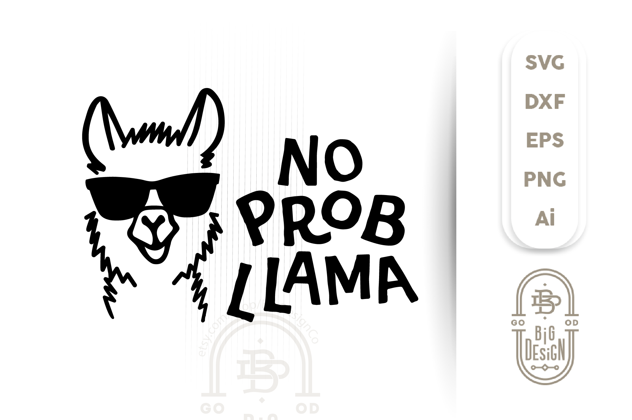 Download Llama Svg No Prob Llama Svg In Sunglasses No Problama Funny Svg Design Shopy