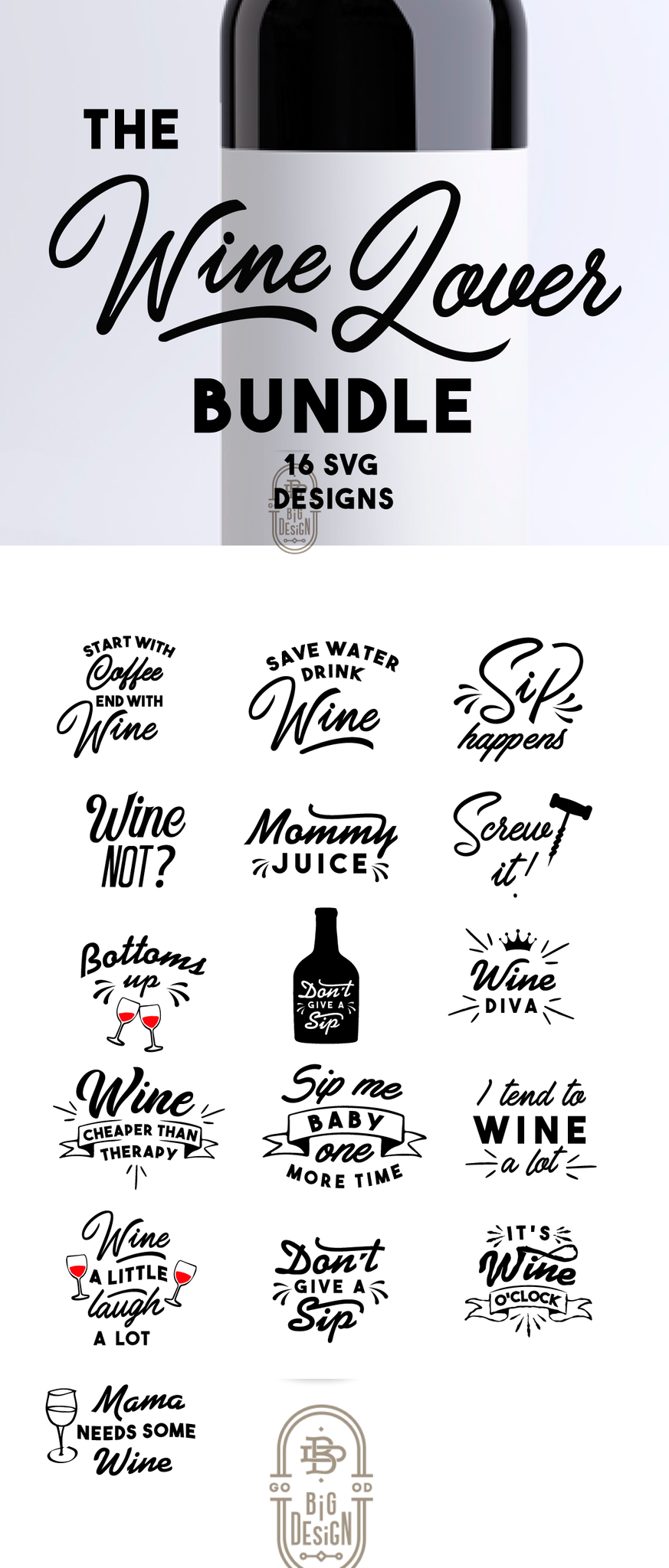 Download Wine Svg A Wine Bundle Svg For Wine Lovers Design Shopy