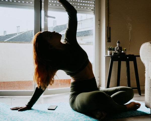 Woman holding a yoga pose