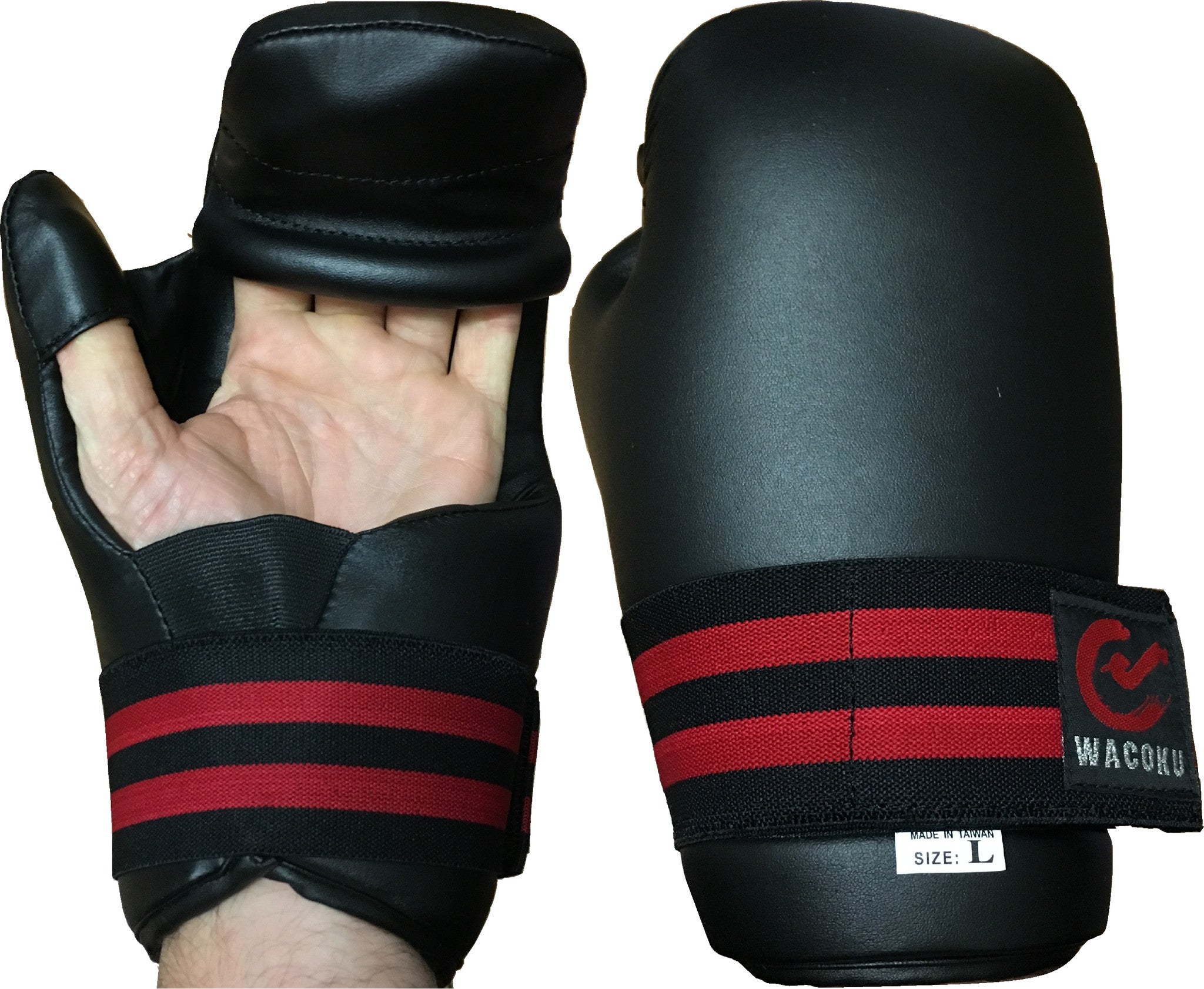 ITF Semi Contact Sparring Gloves and Foot Pads Black Martial Art