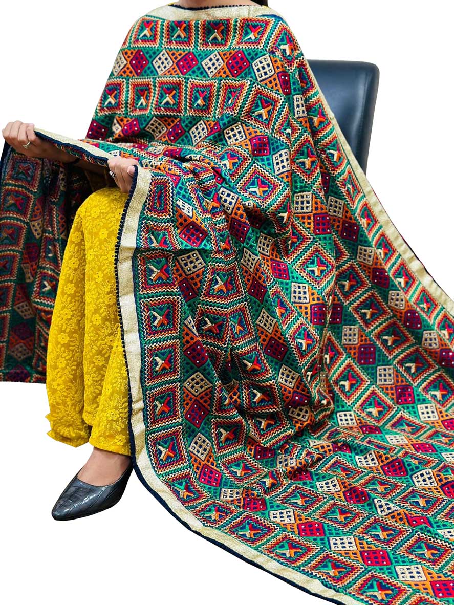 Buy Punjabi Phulkari Suit for Women Online from India's Luxury Designers  2024