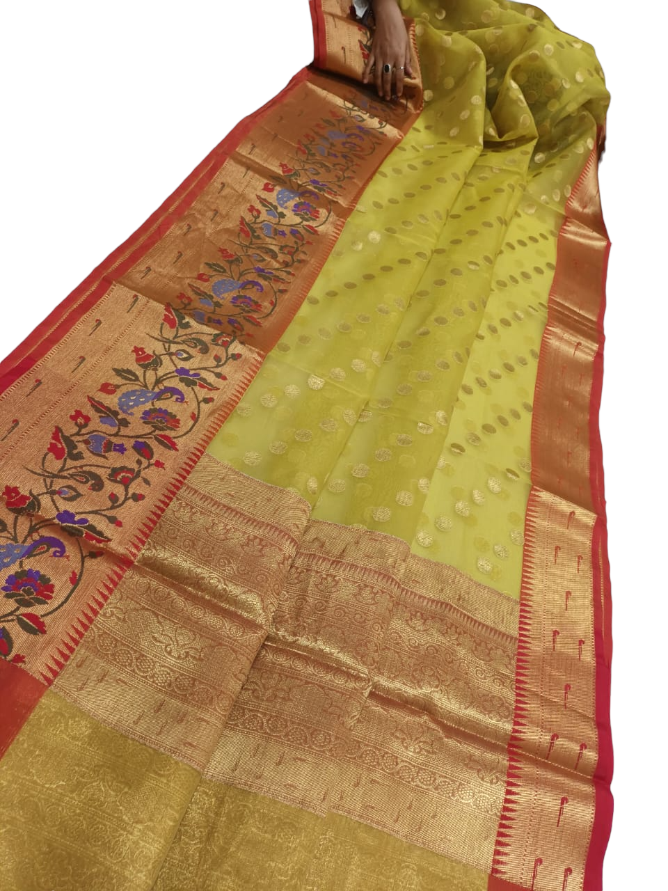 Buy Gadwal Semi Paithani Saree At Soham Paithani