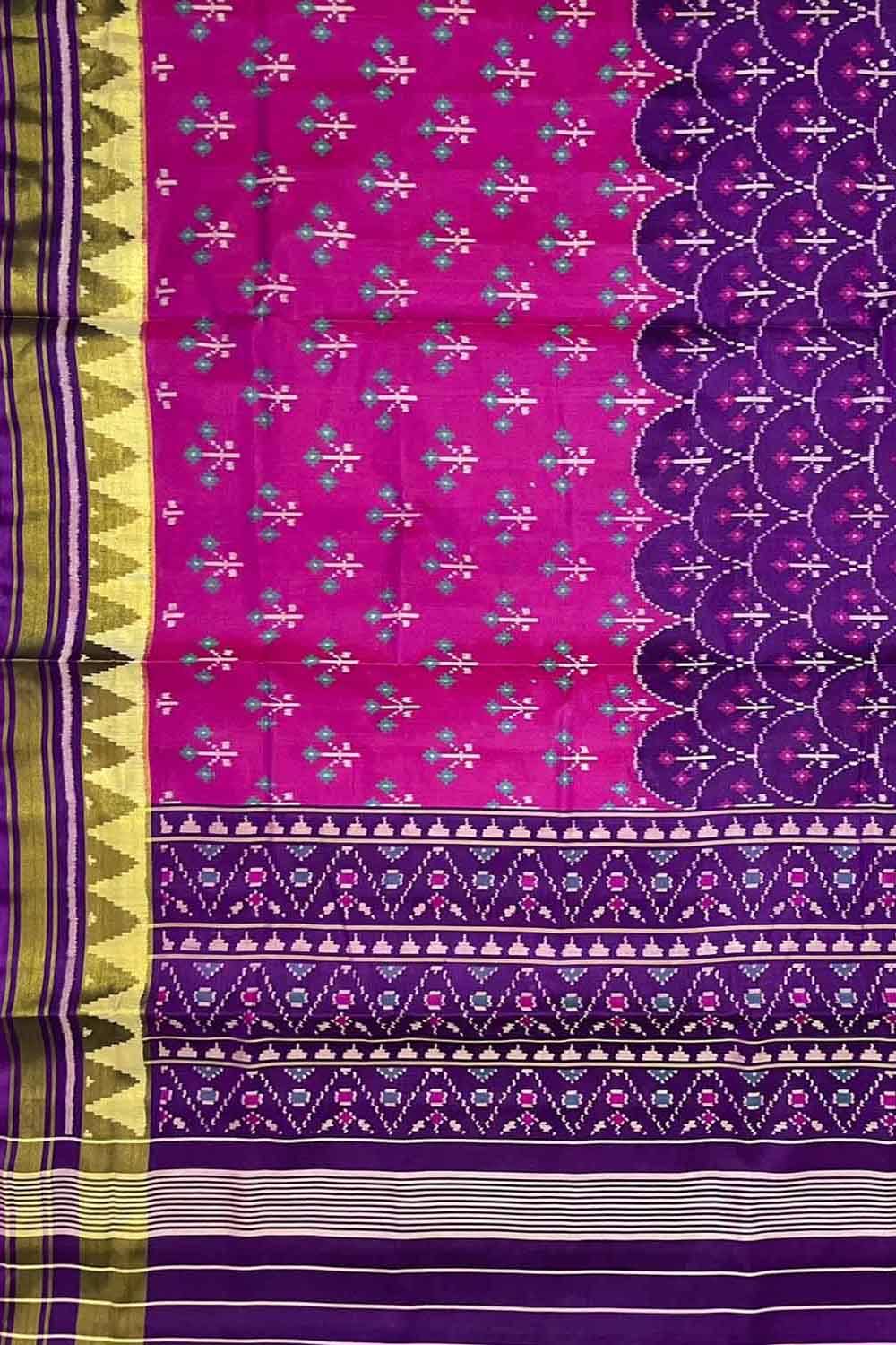 Single Ikat Patola Saree - Heritagepatola