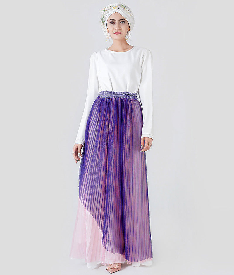 layered skirt colourful