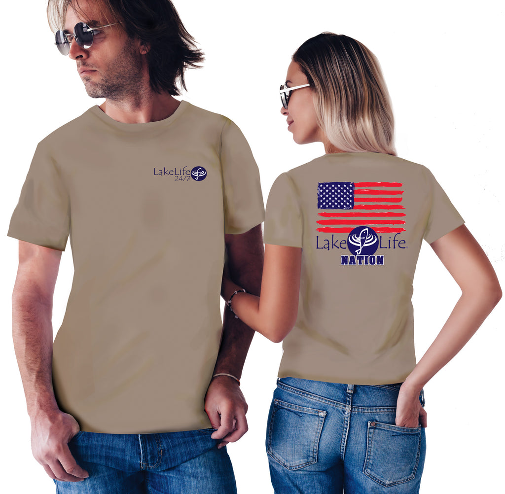 LakeLife 24/7® Flag T-Shirt - Long Sleeve