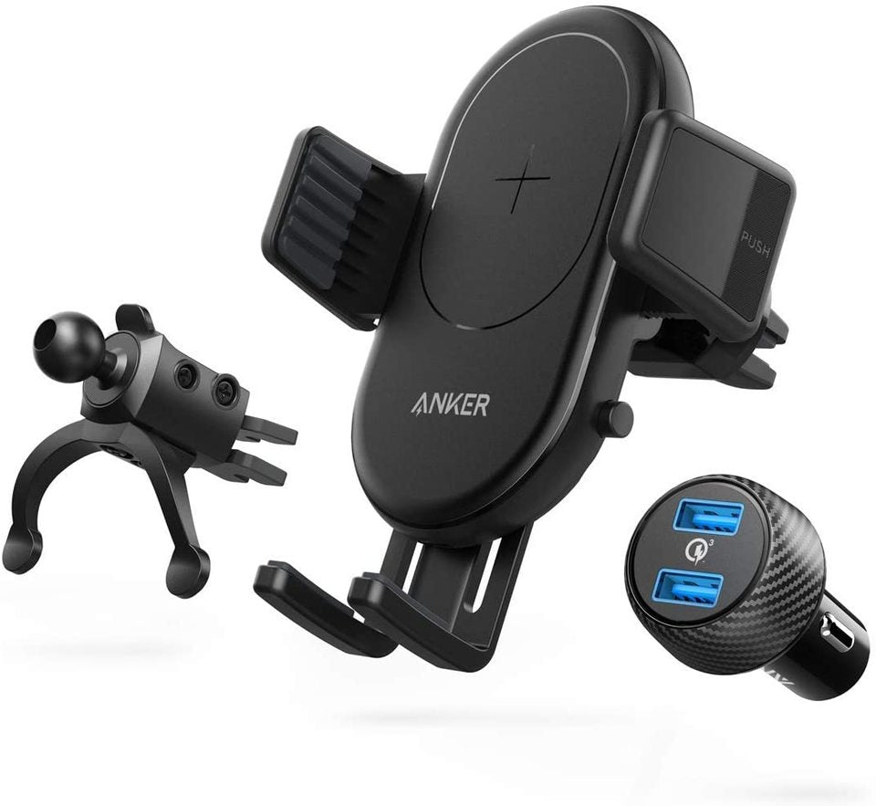 Anker Magnetic Wireless Charger (MagGo), 613 Car Charging Mount  with 2-Port USB Car Charger, 5 ft USB-C to USB-A Cable, Strong Magnetic  Alignment only for iPhone 13, 12/12 Pro / 12
