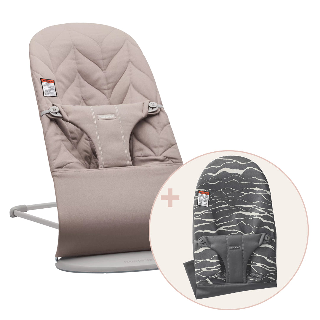 Baby Bjorn Bouncer Bliss Cotton Classic Quilt Sand/Grey