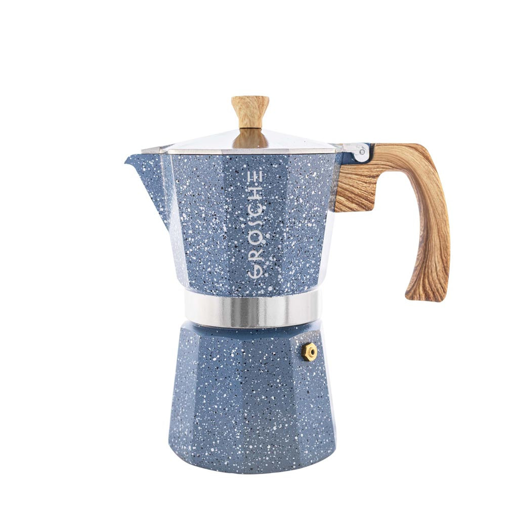  London Sip Stainless Steel Stove-Top Espresso Maker Coffee Pot  Italian Moka Percolator, Silver, 3 Cup: Home & Kitchen