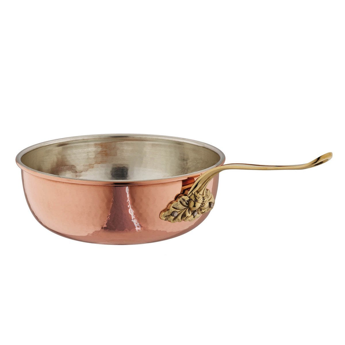 Ruffoni Historia Hammered Copper Chef's Pan with Acorn Handle