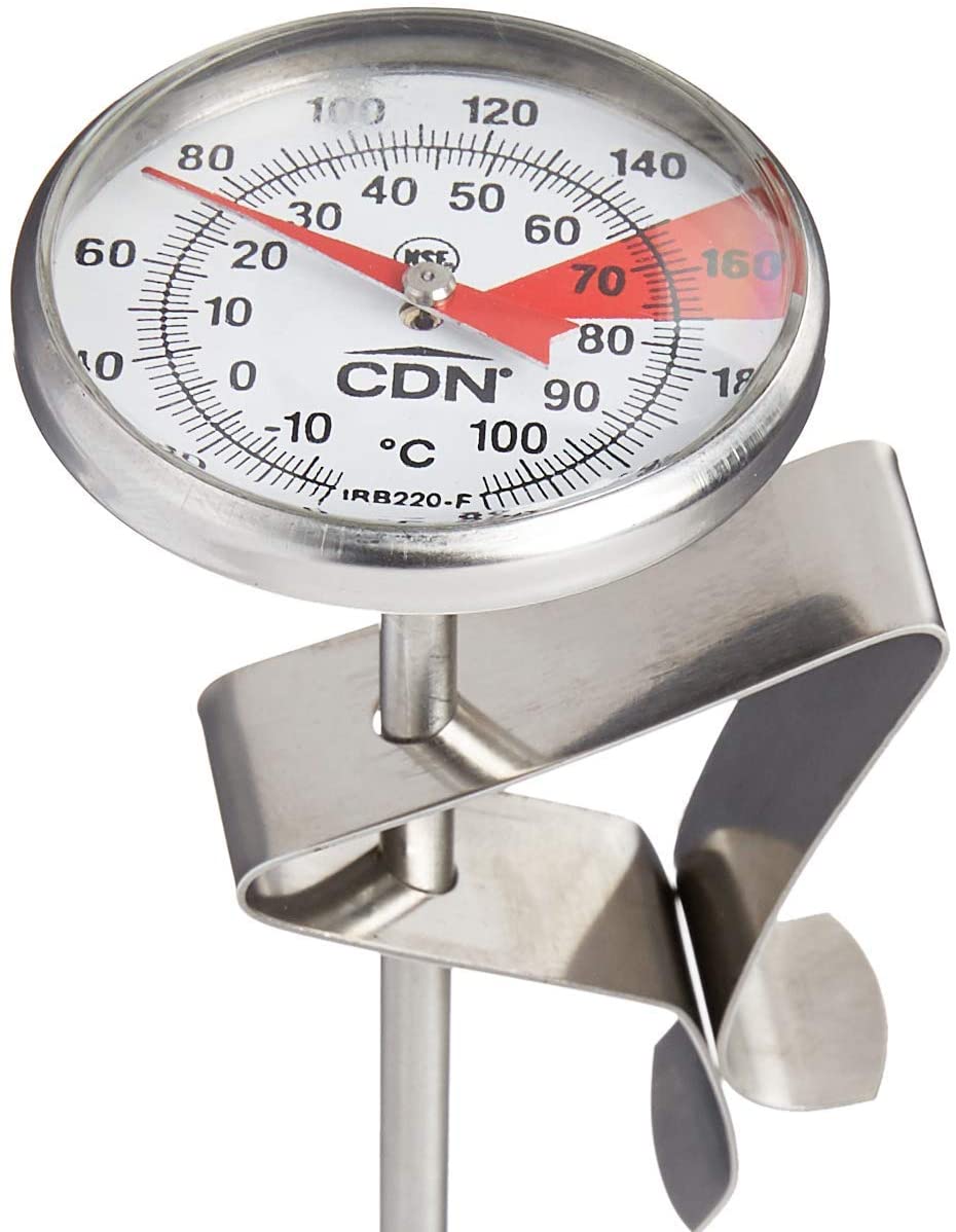 CDN TCG400-Candy & Deep Fry Ruler Thermometer, 1, Black