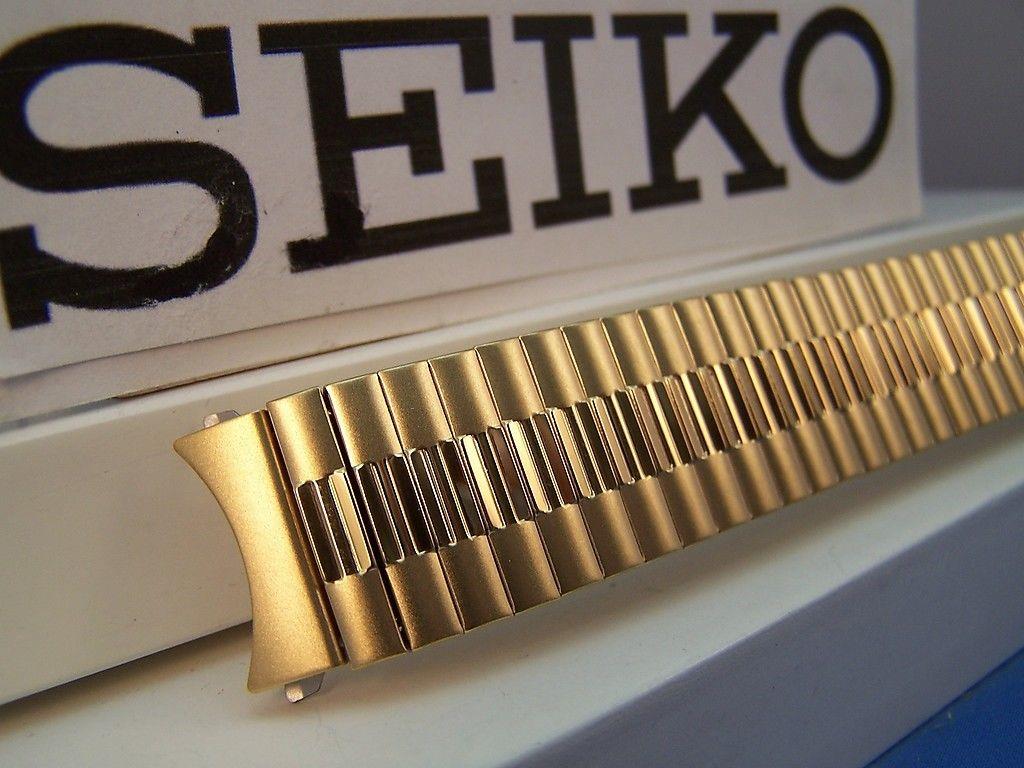 Seiko WatchBand Back Plate# 7N43-8A89 18mm gold tone Stretch Band w/Cu –  WristWatcher
