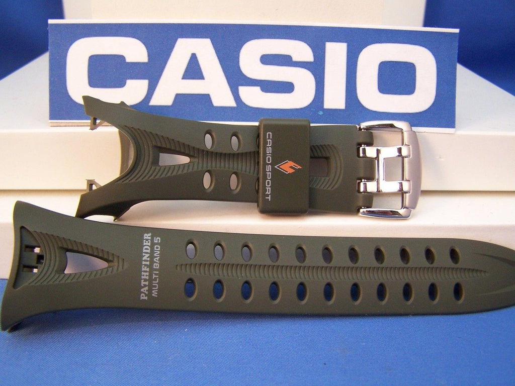 Casio watchband PAW-1200 -3 Tough PathFinder Multi-Band Green Ru – WristWatcher