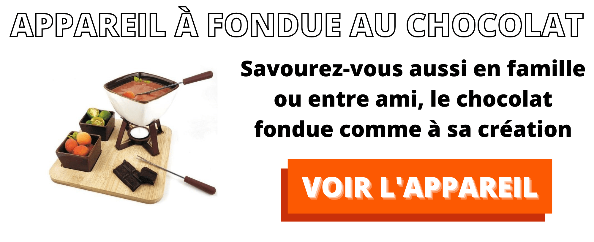 appareil à fondue au chocolat bougie