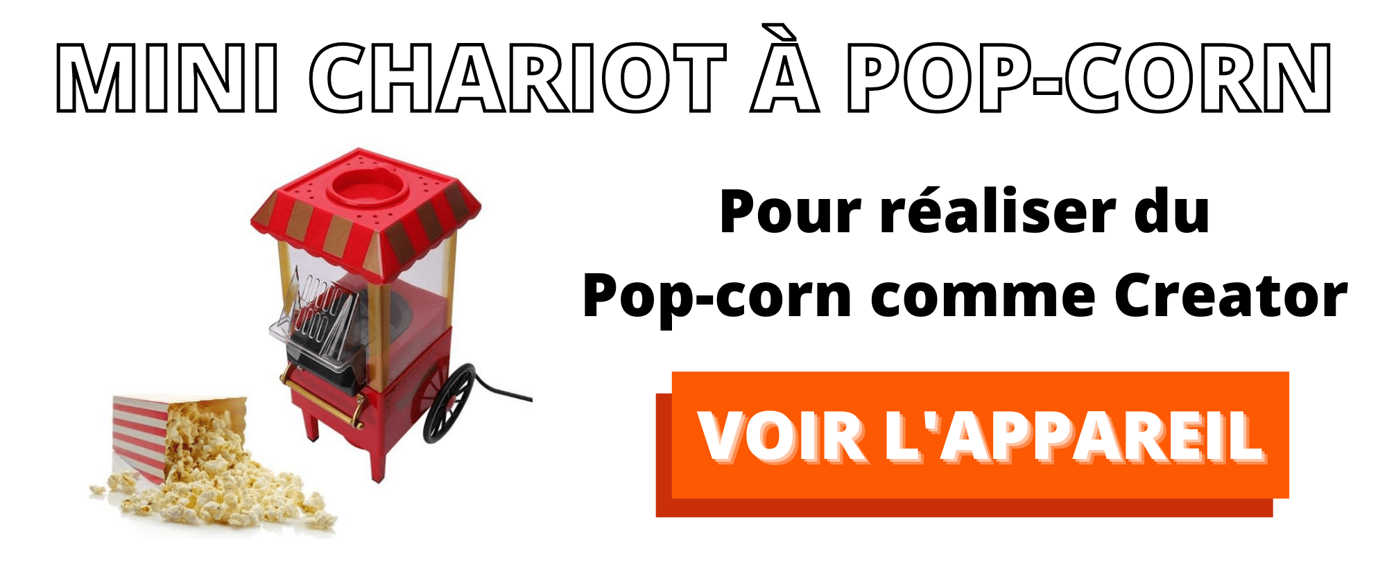 machine a pop-corn chariot