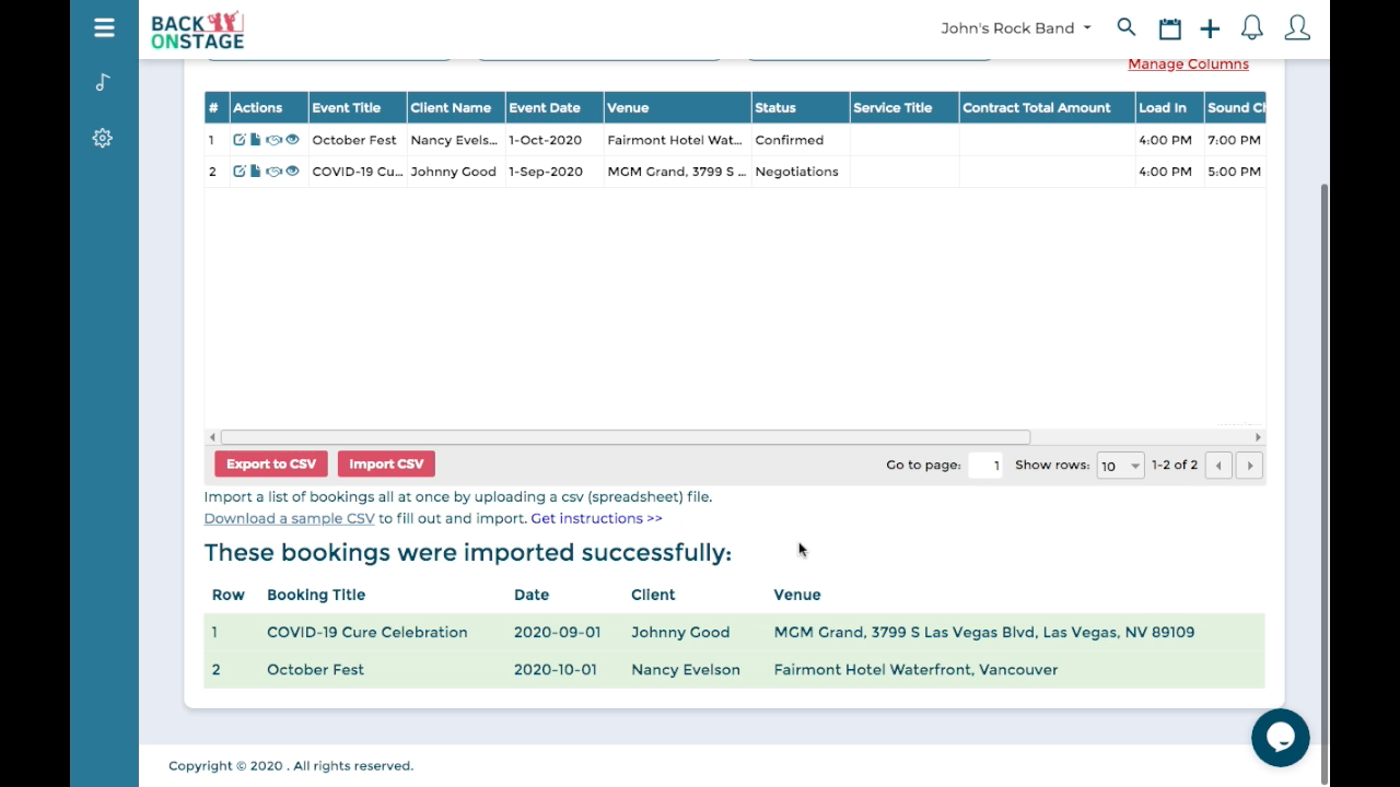 import bookings