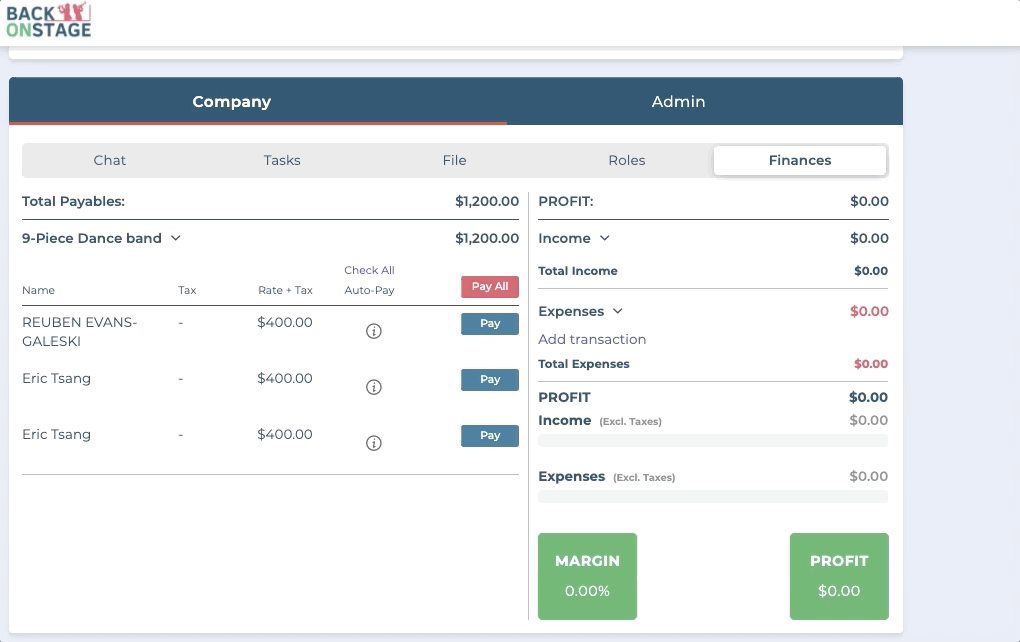 record payments