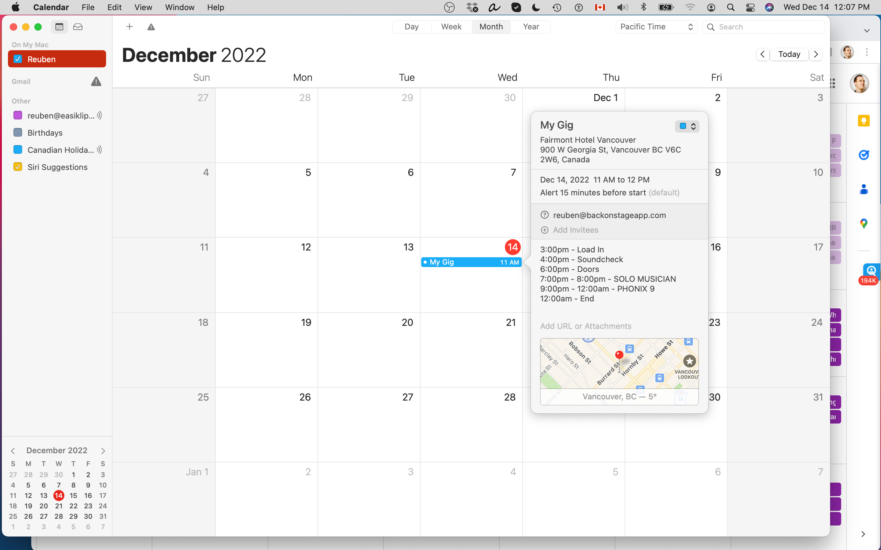 Apple calendar iCal group calendar for bands