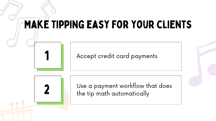 how to make tipping easy for customers