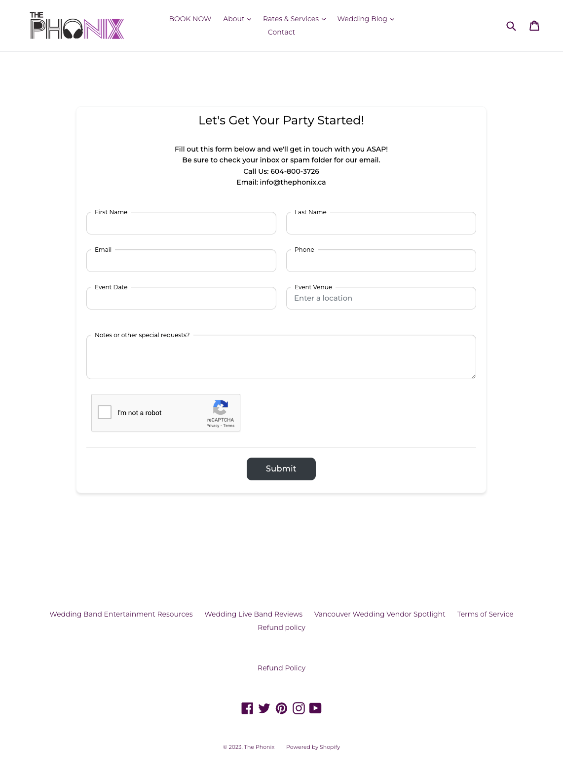 Best way to get band gigs through your website contact form