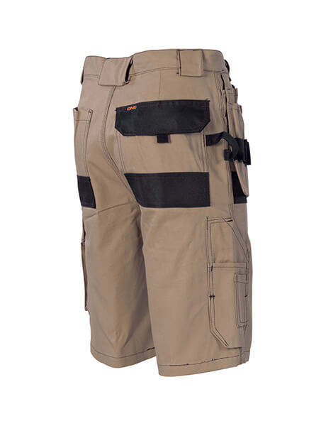 DuraDrive Men's INVICTA Grey Camouflage Cargo Work Pants with Knee