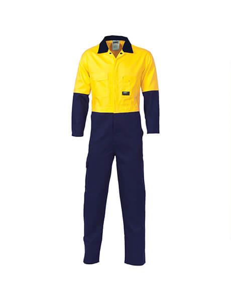 DNC Hi Vis Cool Breeze 2 Tone LightWeight Cotton Coverall With 3M
