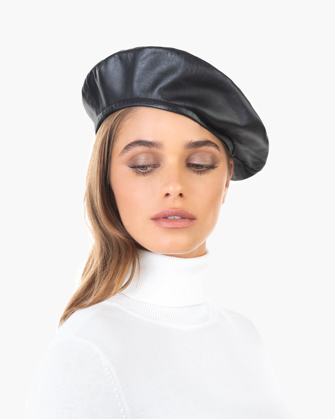 Kate Leather Beret Hat ｜ Lamb Leather Beret ｜Eric Javits | Eric Javits