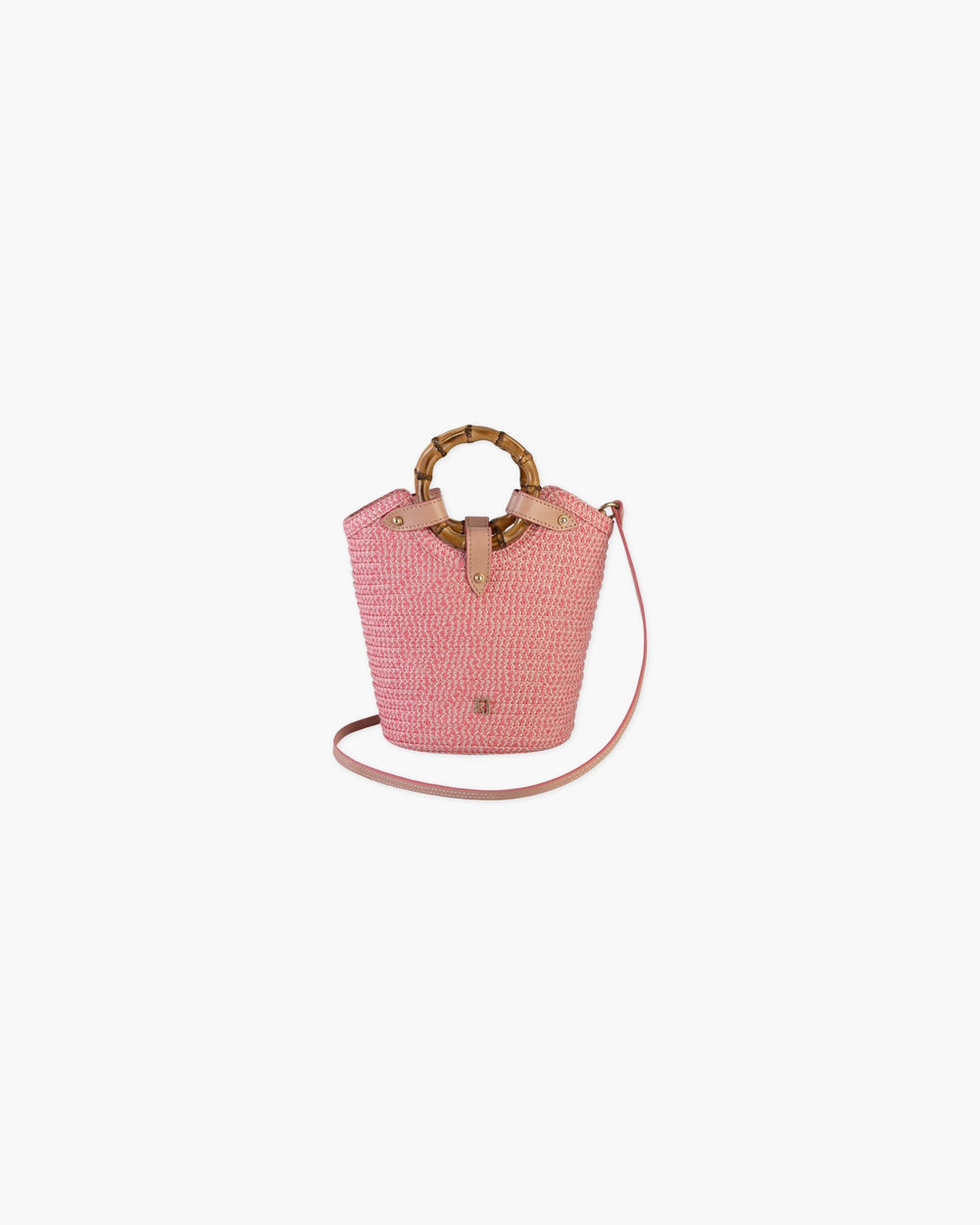 Mini My Way Straw Bag | Straw Tote with leather details | Bamboo Handle ...