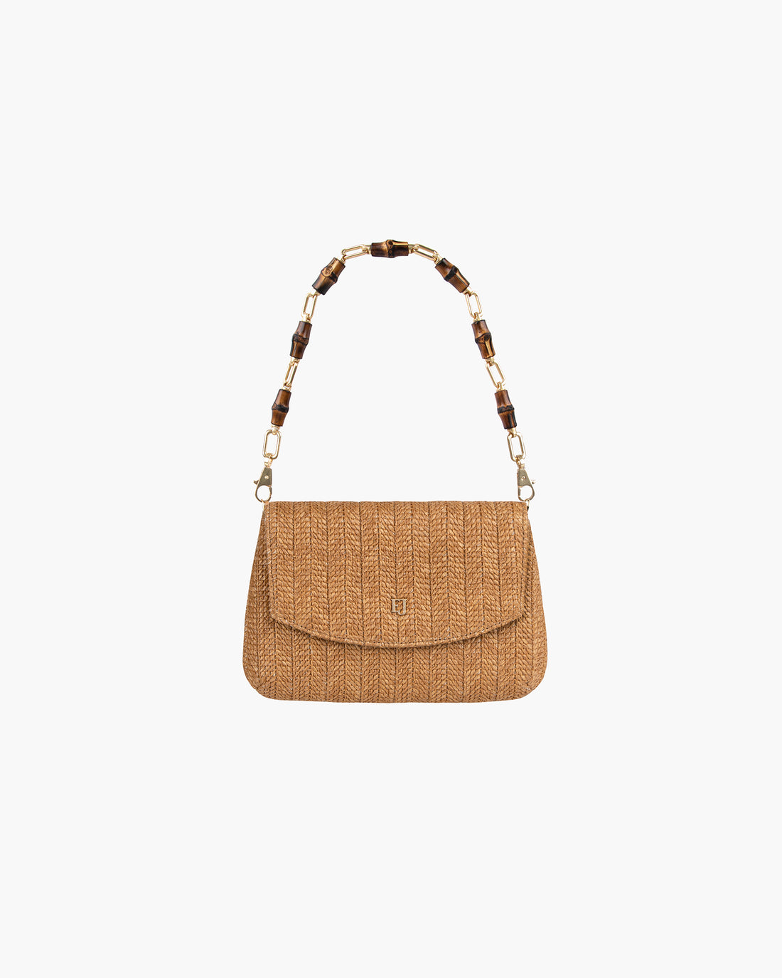 Nebu Flap Pouch | Bamboo Chain handle | Designer's Bag | Eric Javits ...