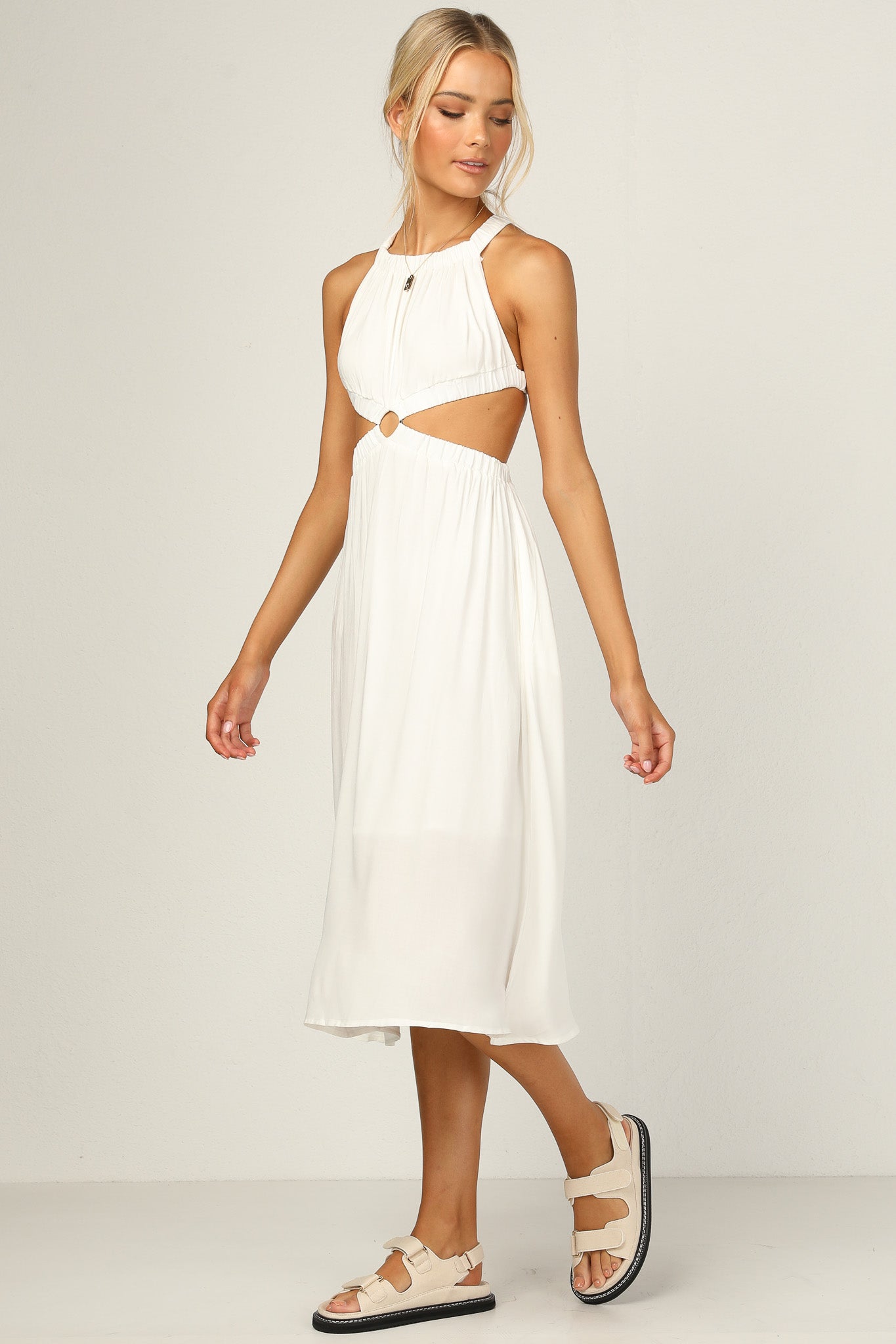 white jordan dress