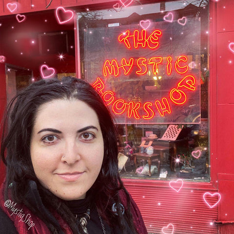 Marina in front of the Mystic Bookshop in London, ON