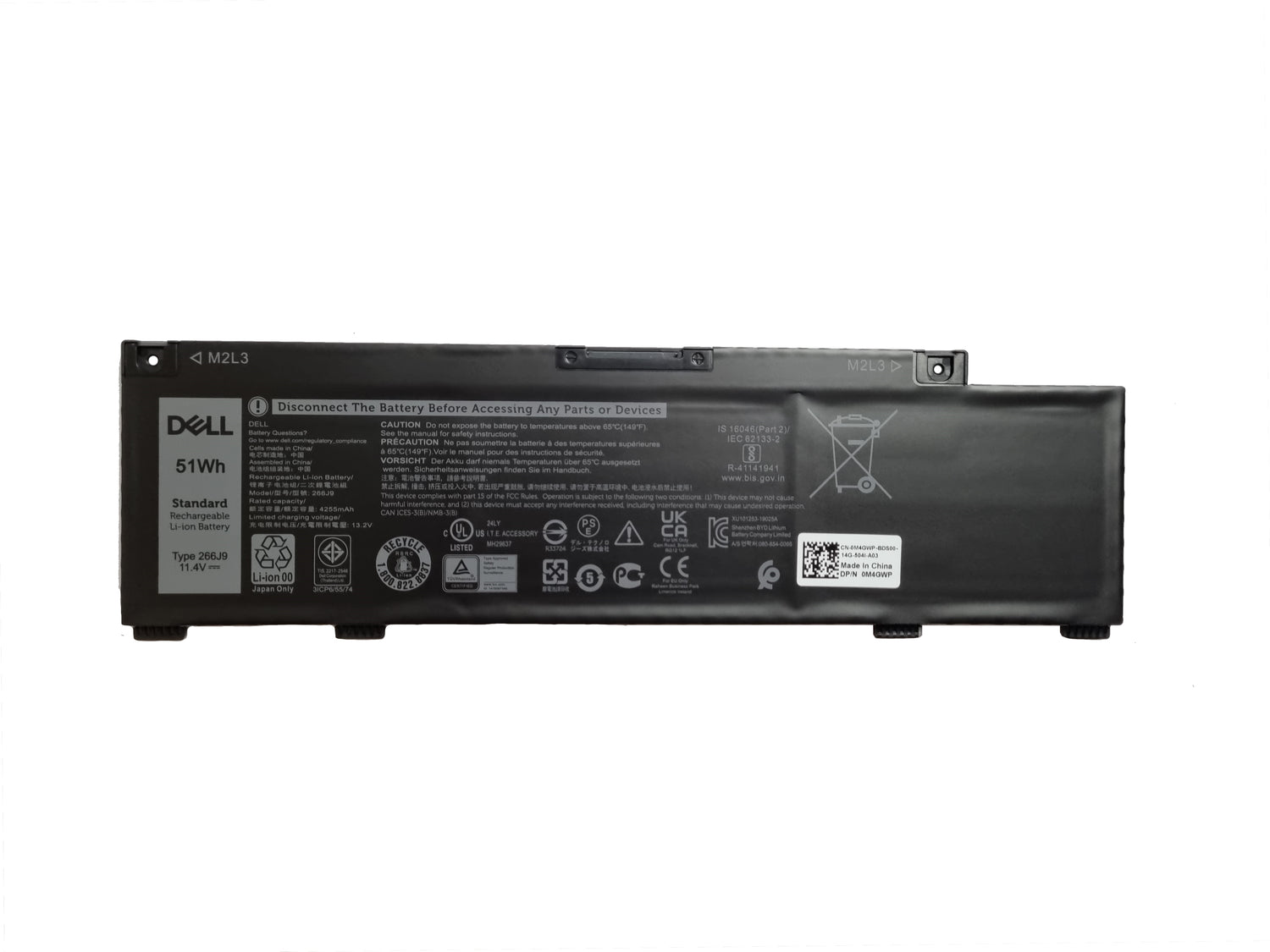 Dell Inspiron 5490 G3 3590 51wh 3 Cell Battery 266j9 M4gwp Pn1vn Black Cat Pc Providing Dell Parts Since 1998