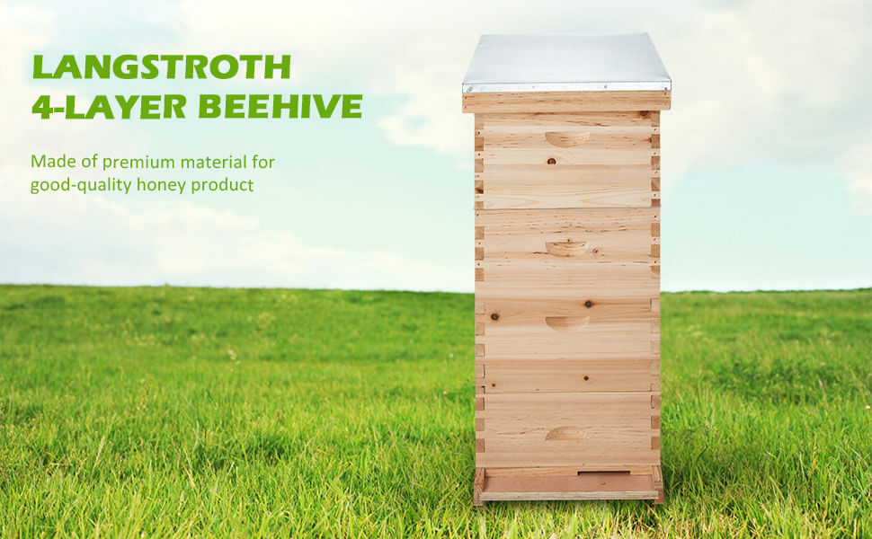4-Tier Bee Box Beekeeper Starter Kit