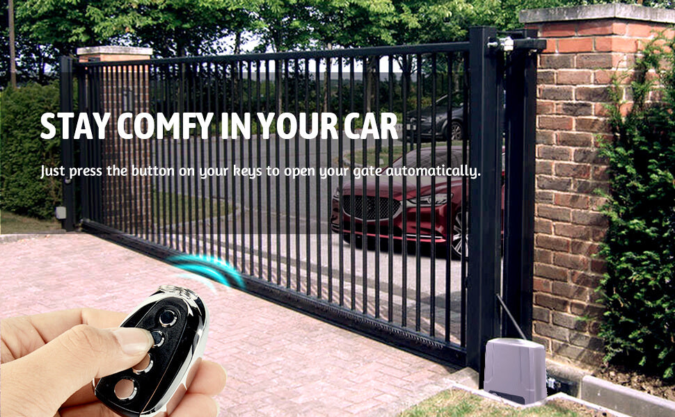 CO-Z Automatic Sliding Gate Opener with Backup Battery