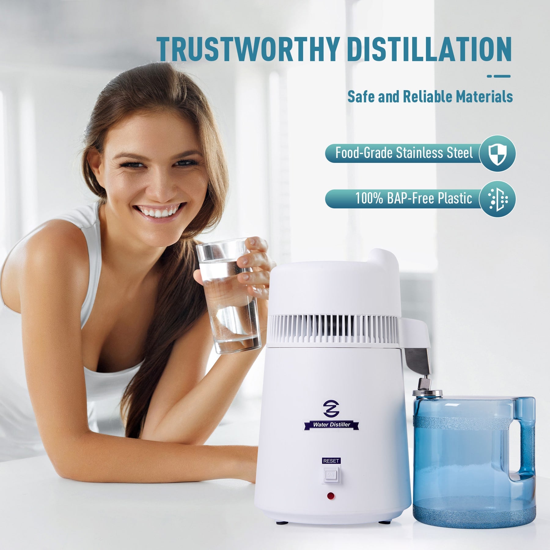 CO-Z 6L Water Distiller, 1.6 Gal Countertop Pure Water Machine - Image 8