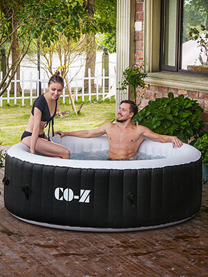 CO-Z 4 Person 6x6ft Inflatable Hot Tub