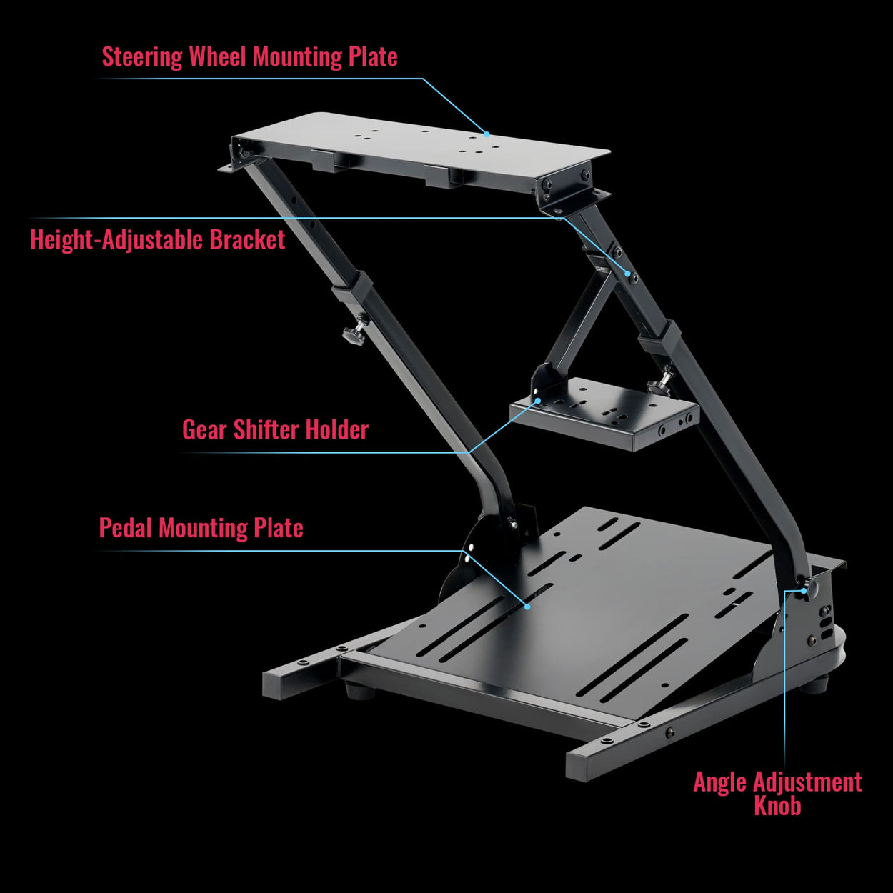 最大77％オフ！ ASYストアVIVO Racing Wheel Stand with Gear Shifter and Pedal Mount  Wheel, Shift