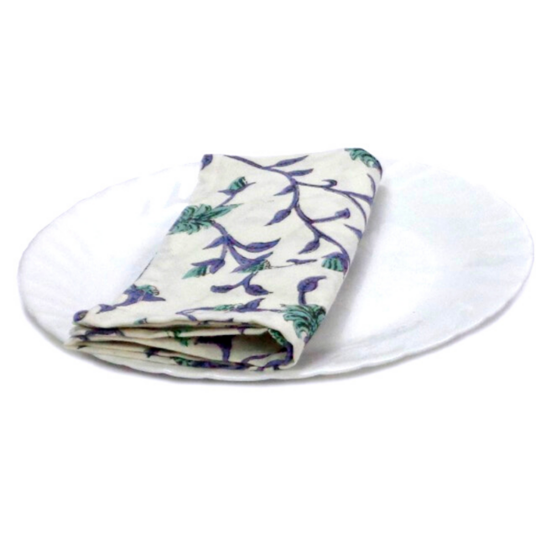 Blue & White Block Print Napkins (Set of 4) — Grace Home Decor