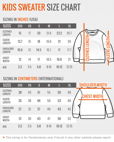 SIZE CHART – Fandomaniax