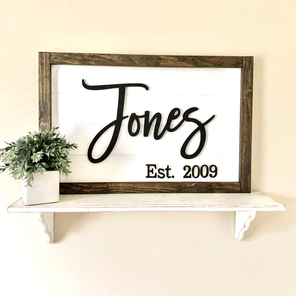 Rachel's Wood Barn | Family Name Sign | Farmhouse Wall Decor