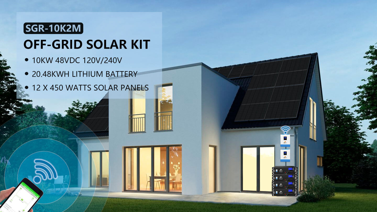 Kit Solar Fotovoltaico 10000Wh/dia con baterías de Litio 7.2 kWh 48V