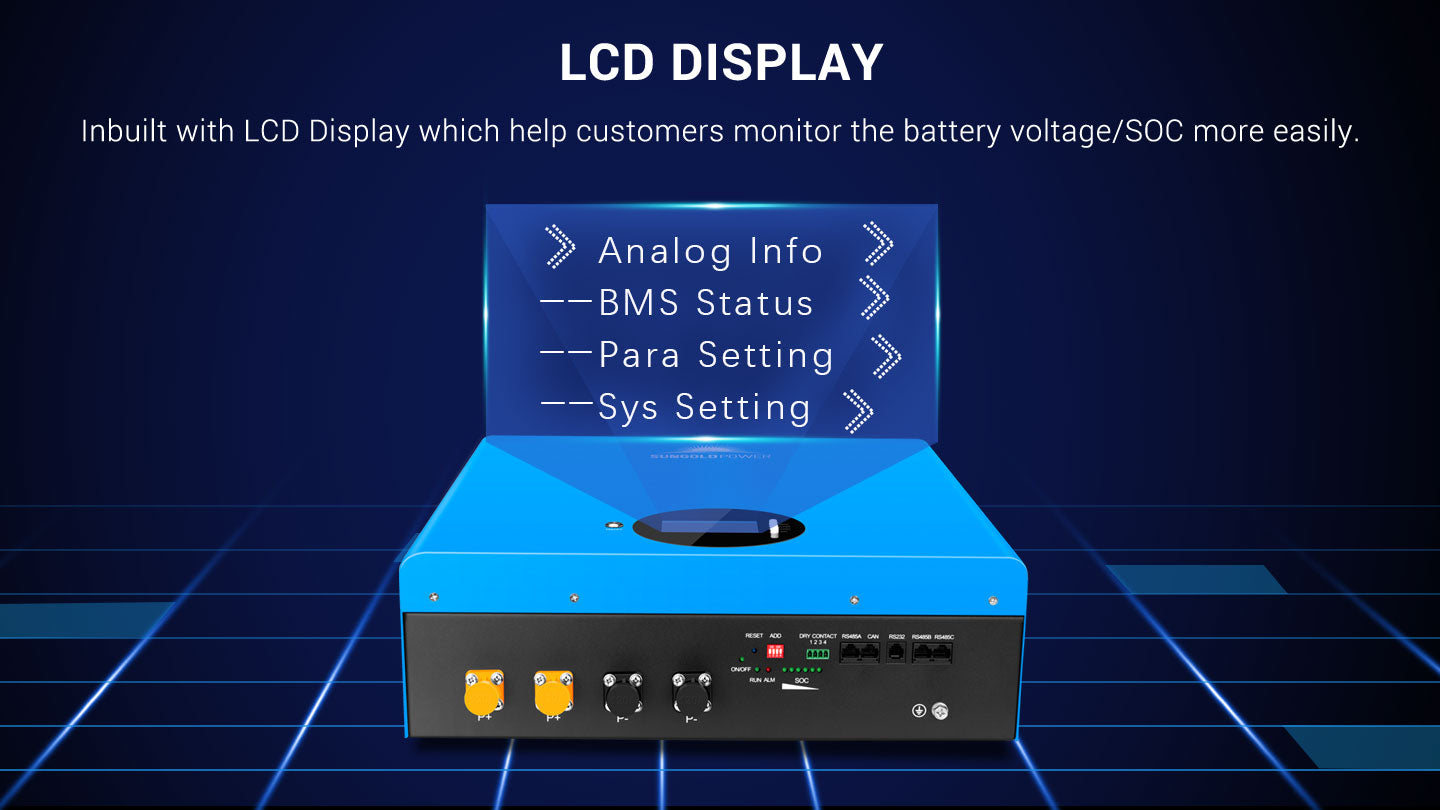 2 X 5.12KWH Powerwall LiFePO4 Lithium Battery SG48100M - SunGoldPower