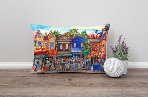 Kensington Market Toronto Throw Pillow  | Totally Toronto Art Pillows