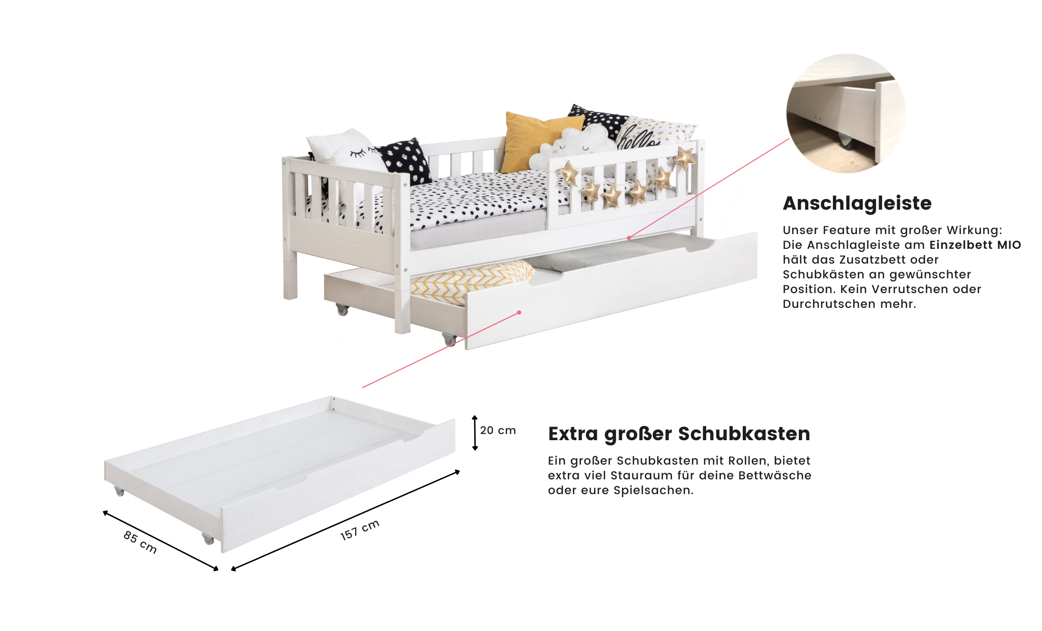 Bodenbett_Mio_80x160_Schubkasten_Option