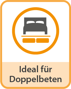 Icon: Diese Matratze eignet sich super für Doppelbetten.